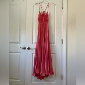 A.L.C. Aries Pleated Dress Hibiscus Size 0